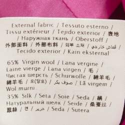 Pre Owned Valentino Pink Wool Open Back Bow Detail Mini Dress M