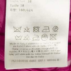 مملوكة مسبقًا بنطلون فالنتينو صوف وردي مطوي مقاس صغير