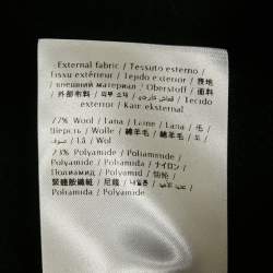 Pre Owned جاكيت كاب بصفين من القماش الصوفي الأسود فالنتينو مقاس صغير