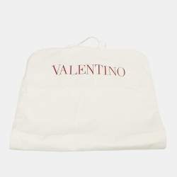 Pre Owned Valentino Pink Graphic Print Wool Blend Feather Trim Dress S