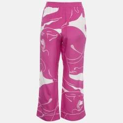 مملوكة مسبقًا بنسلون فالنتينو حرير بنمط النمر الوردي مقاس صغير - سمول