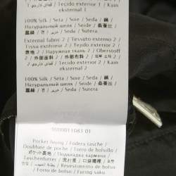 Pre Owned بنطلون فالنتينو حرير مطبوع بتنين أسود مستقيم الساق مقاس صغير - سمول