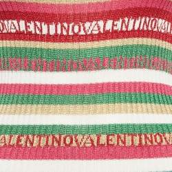 مملوكة مسبقًا فستان فالنتينو لوركس محبوك بألوان متعددة ماكسي مقاس صغير - سمول