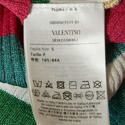 مملوكة مسبقًا فستان فالنتينو لوركس محبوك بألوان متعددة ماكسي مقاس صغير - سمول