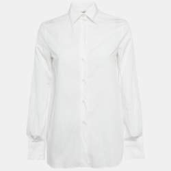 مملوكة مسبقًا Valentino White Cotton Long Sleeve Shirt S