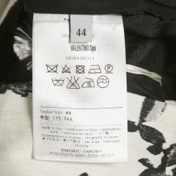 Pre Owned تنورة فالنتينو أزرق أزهار جاكار بقصة ضيقة مقاس متوسط