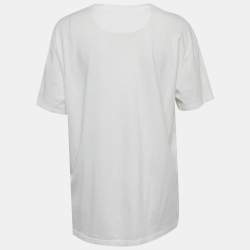 مملوكة مسبقًا قميص فالنتينو جيرسي بطبعة شعار أبيض متوسط