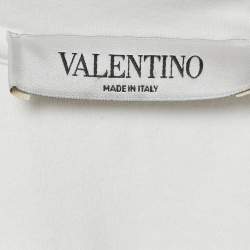 مملوكة مسبقًا قميص فالنتينو جيرسي بطبعة شعار أبيض متوسط