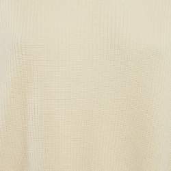 مملوكة مسبقًا بلوفر فالنتينو كريمي مضلع ياقة مستديرة مقاس متوسط - ميديام