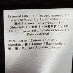 مملوكة مسبقًا جاكت فالنتينو كاب بتفاصيل وردة قطن أسود مقاس صغير