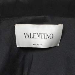 مملوكة مسبقًا جاكيت فالنتينو أكمام بات شعار V مفكك أسود صغير