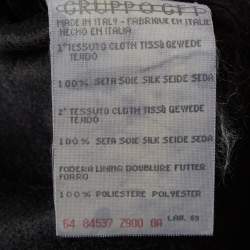 Pre Owned جاكيت فالنتينو أسود دانتيل حواف قماش محبوك مقاس كبير جداً (اكس لارج)