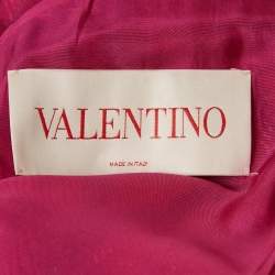 Pre Owned Valentino Multicolor Chevron Lurex Shift Dress S