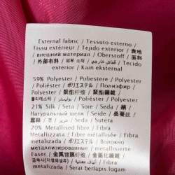 Pre Owned Valentino Multicolor Chevron Lurex Shift Dress S