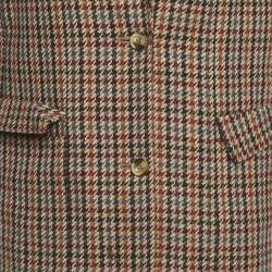 مملوكة مسبقًا بليزر فالنتينو صوف بنقشة هوندستووث بني مقاس كبير - لارج