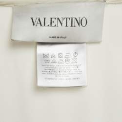 Pre Owned Valentino Off-White Crepe Cape and Pants Set S