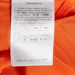 Pre Owned Valentino Orange Wool Wide Leg Trousers M