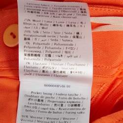 Pre Owned Valentino Orange Wool Wide Leg Trousers M