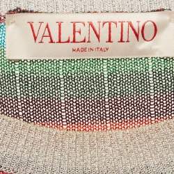 Pre Owned سويت شيرت فالنتينو ألوان متعددة خيط لوريكس مقاس صغير (سمول)