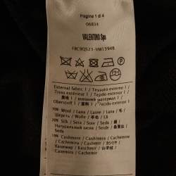 Pre Owned Valentino Green Lace Trim Wool Cardigan S