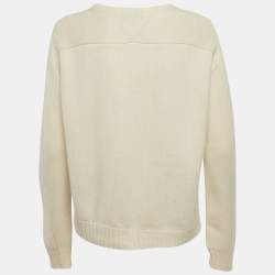 مملوكة مسبقًا Valentino Beige Cashmere Knit Crewneck Sweater XS