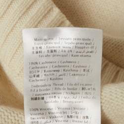 مملوكة مسبقًا Valentino Beige Cashmere Knit Crewneck Sweater XS