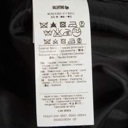 Pre Owned Valentino Black Crepe Bow Detail Mini Skirt M