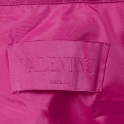 Pre Owned Valentino Pink Silk Long Sleeve Shirt M