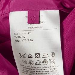 Pre Owned Valentino Pink Silk Long Sleeve Shirt M