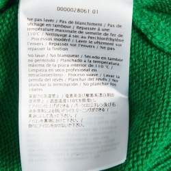 Pre Owned Valentino Green Knit Cashmere Plunge Neck Jumper M