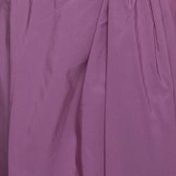 Pre Owned Valentino Purple Cotton Blend Flared Maxi Skirt XS