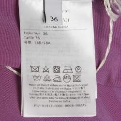 Pre Owned Valentino Purple Cotton Blend Flared Maxi Skirt XS