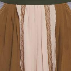 Pre Owned تنورة ميني فالنتينو بطيات كريب متعددة الألوان مقاس صغير ( سمول )