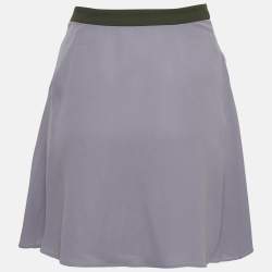 Pre Owned تنورة ميني فالنتينو بطيات كريب متعددة الألوان مقاس صغير ( سمول )