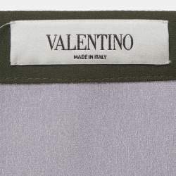 Pre Owned تنورة ميني فالنتينو بطيات كريب متعددة الألوان مقاس صغير ( سمول )