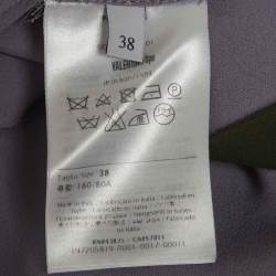 Pre Owned تنورة ميني فالنتينو بطيات كريب متعددة الألوان مقاس صغير ( سمول )