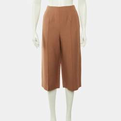 Pre Owned Valentino Brown Wool & Silk Culottes S