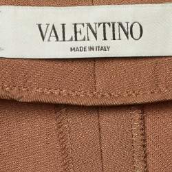 Pre Owned Valentino Brown Wool & Silk Culottes S