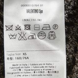 Pre Owned Valentino Metallic Crochet Knit Jumper XS