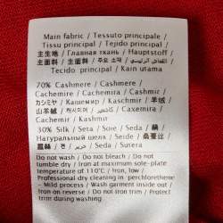 Pre Owned Valentino Red Cashmere Blend Logo Detail Sweater S
