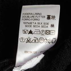 Pre Owned Valentino Black Knit Ruffled Collar Short Coat S