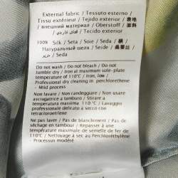 Pre Owned Valentino Light Blue Monkey Print Silk Short Sleeve Top M