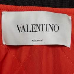 Pre Owned Valentino Black Nylon Bomber Jacket S