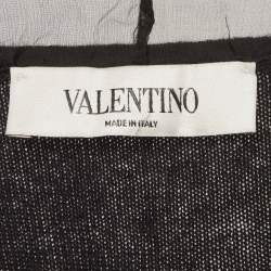 Pre Owned سويتشرت فالنتينو كريستال مزين صوف تريكو أسود كبير