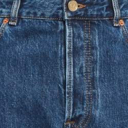 مملوكة مسبقًا جينز فالتنينو دنيم أزرق مزين بالترتر مقاس الخصر 30 بوصة