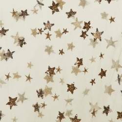 مملوكة مسبقًا Valentino Beige Star Sequin Embellished Tulle Sheer Top XS