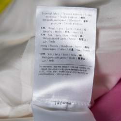 Pre Owned Valentino Colorblock Bow Detail Silk Wool A-Line Dress S