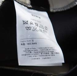 Pre Owned Valentino Monochrome Geometric Patterned Jacquard Sweatshirt S