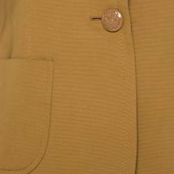 Pre Owned Valentino Mustard Yellow Cotton Single Button Blazer L