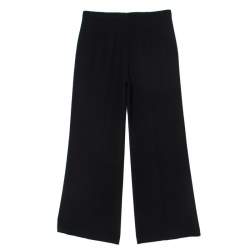 Pre Owned Valentino Black Crepe Wide Leg Trousers L